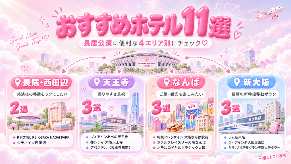 ヤンマースタジアム長居周辺のおすすめホテル11選