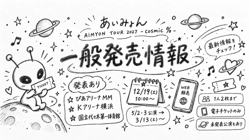 あいみょんのライブチケット一般発売情報