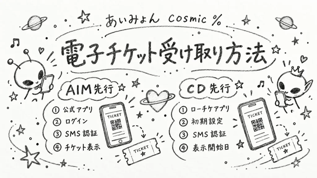 あいみょん「AIMYON TOUR 2027 - cosmic % -」の電子チケット受け取り方法