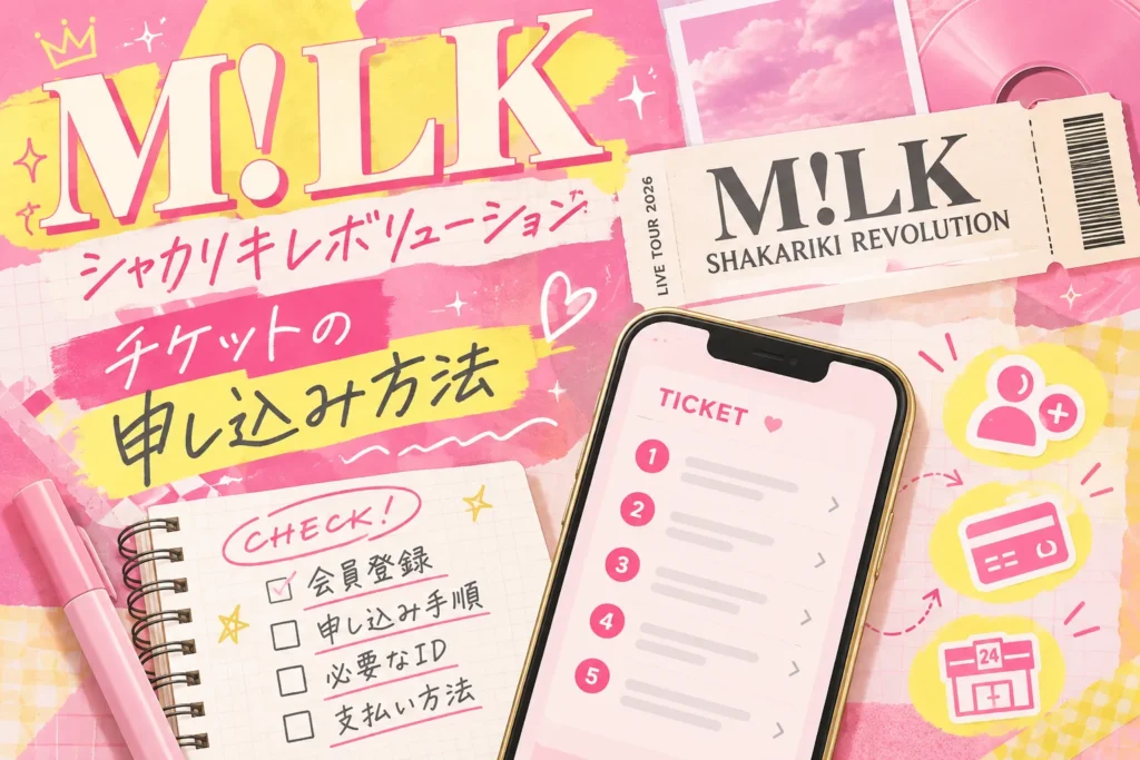 M!LKライブ「シャカリキレボリューション」のチケットの申し込み方法