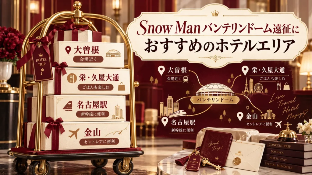 Snow Manバンテリンドーム遠征におすすめのホテルエリア